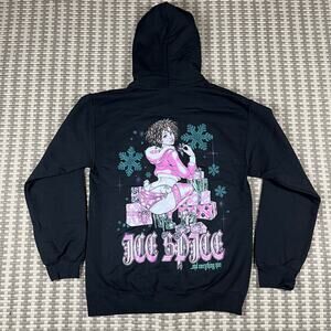 Ice Spice Holiday Official Merch Pullover‎ Black Hoodie Adult Sz S New